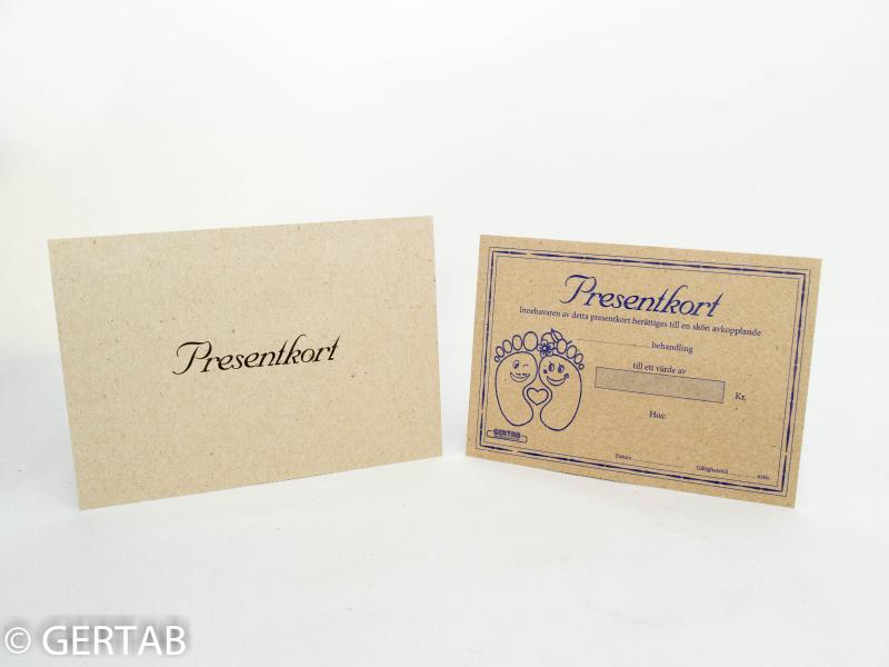 Presentkort med kuvert 50 st natur fot