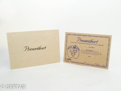 Presentkort med kuvert 50 st natur fot