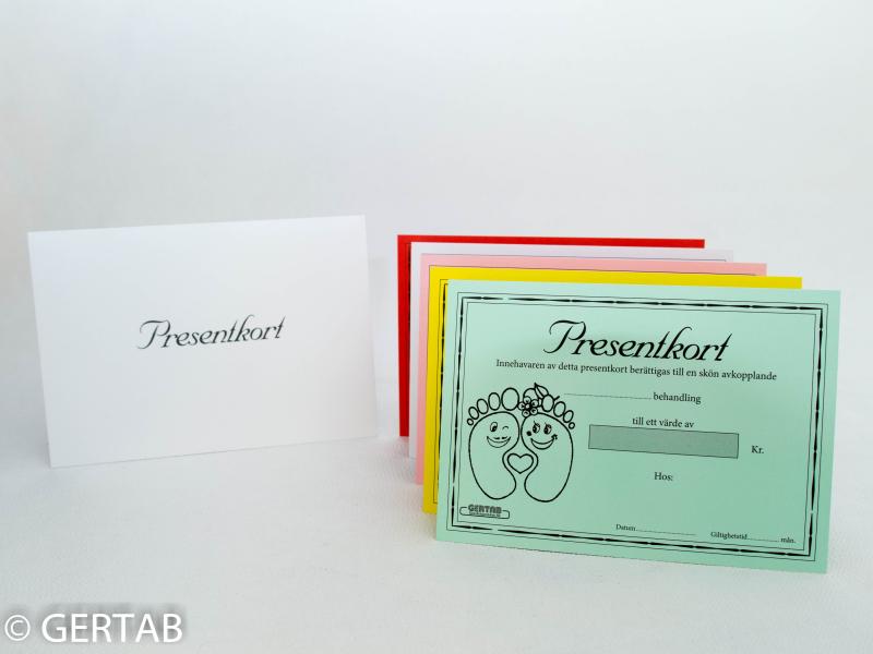 Presentkort med kuvert 50 st blandad fot