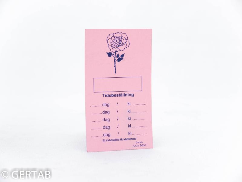 Tidkort standard rosa blomma 250 st