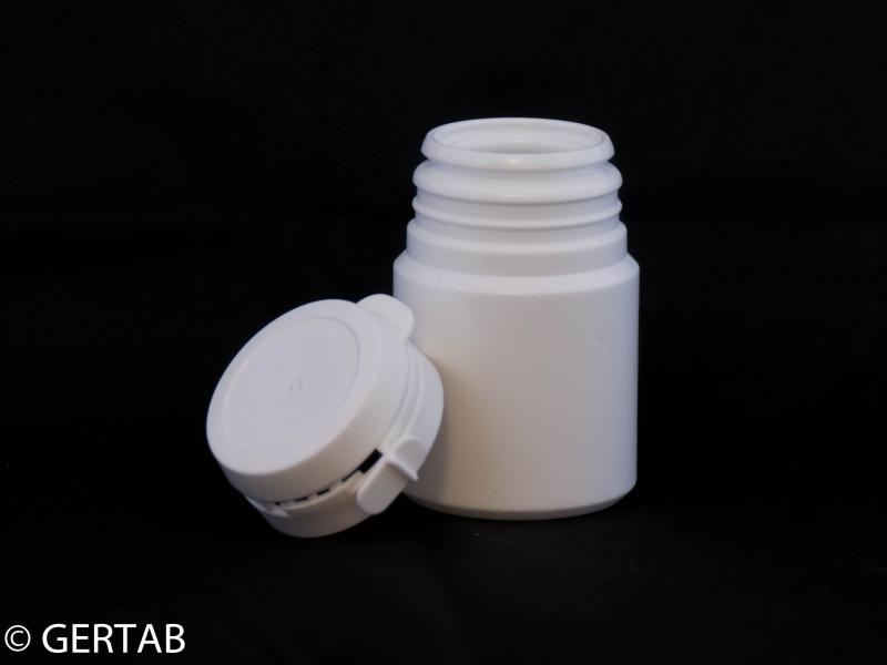 Burk med snäpplock vit 30ml