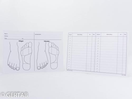 Journalkort foden A5 100 stk/pakke.