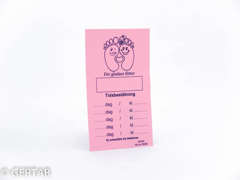 Tidkort standard rosa fot 250 st