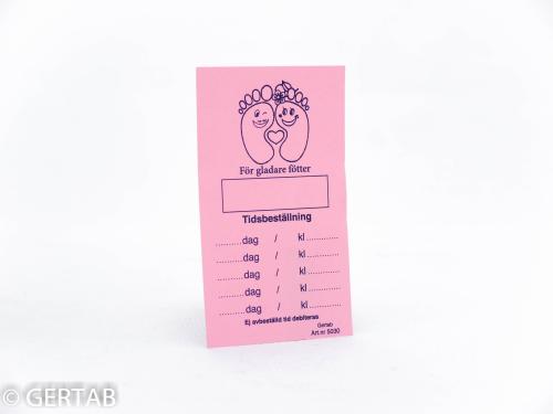 Tidkort standard rosa fot 250 st
