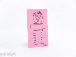 Tidkort standard rosa fot 250 st