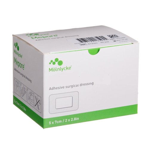 Mepore plåster 5 x 7cm steril 60st/frp.