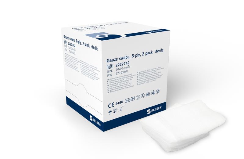 Kompress Selefa steril 10x10cm 120 st