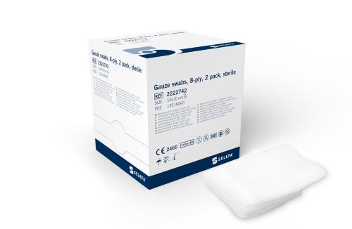 Kompress Selefa steril 10x10cm 120 stk