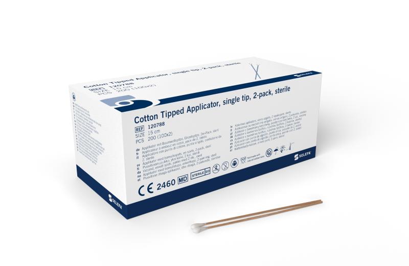 Sterile Cotton Swab 2x100 pcs/pack