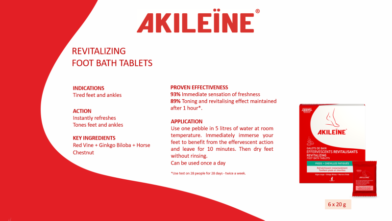 Akileine Röd Fotbadstabletter 6stx20g