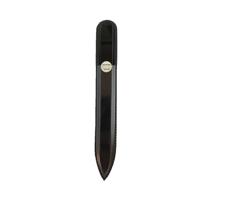 Nagelfil glas 140 mm svart enkel