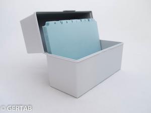 Journallåda grå plast A5