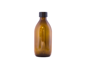 Flaska glas 300 ml brun