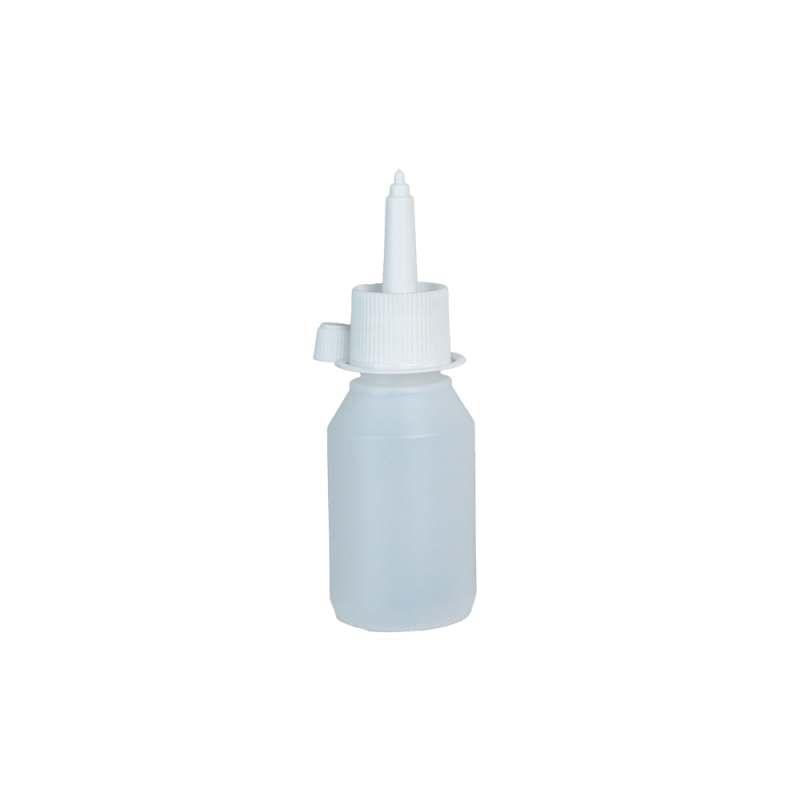 Flaska plast 50ml med pipkork
