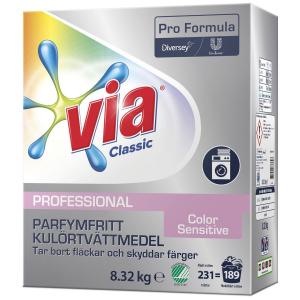 VIA Tvättmedel Pro Formula Color Sensitive 8,32kg
