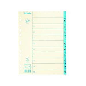 PLATSREGISTER1-10 PAPPER A4 BLÅ