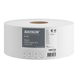 KATRIN Toalettpapper Plus Gigant M2 2-lagers, 100 mm, vit 6/fp