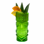 Happy Hour Tiki Cocktail Glass Green