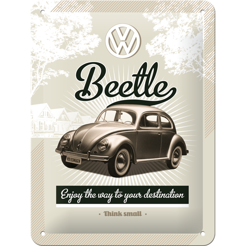 "Metallskylt ""VW -Beetle"" 15 x 20  cm"