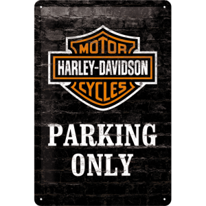 Harley-Davidson parking only - metallskylt 20x30cm