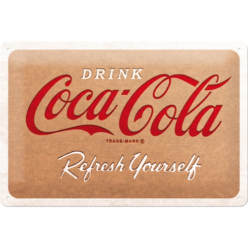 Metallskylt Coca-cola 20x30cm