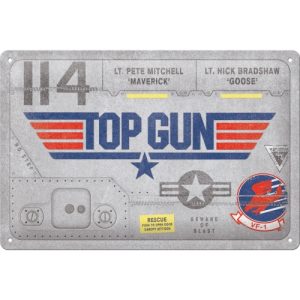 Top gun - metallskylt 20x30cm