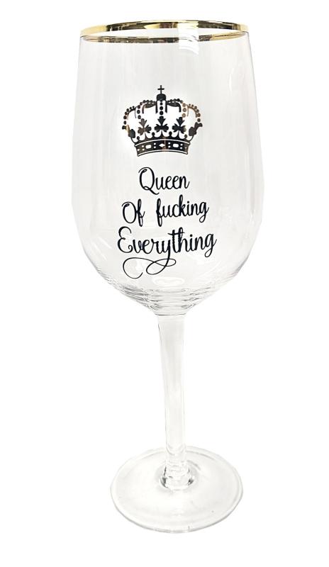 Queen of fucking everything - Vinglas    H:22,5cm