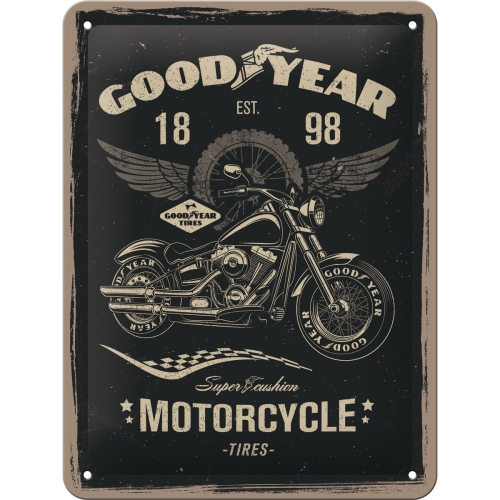 Metallskylt - Good year MC 15x20cm