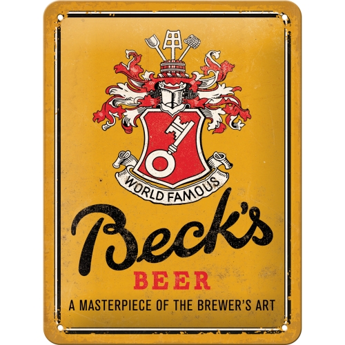 Metallskylt - Becks beer (15x20)