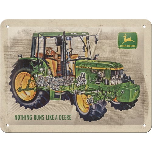 Metallskylt - John Deere -  model 6410 cultaway