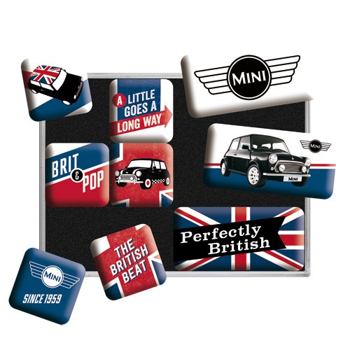 Magnetset ""Mini - Union jack""   9st i box, 7x9,3x2cm"