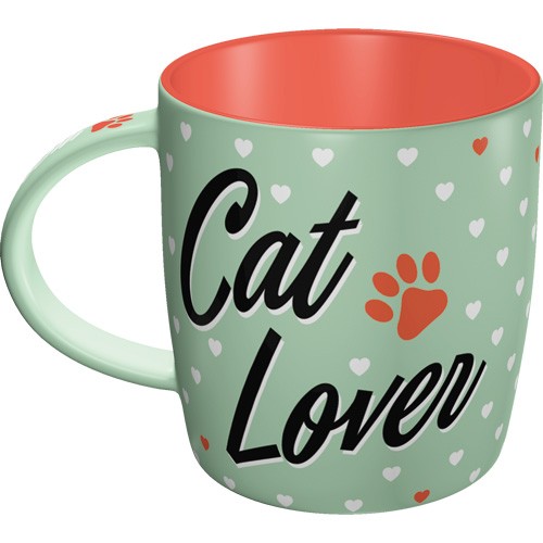 "Mugg ""Cat lover"", 8,5 x 9 cm,   0,33L"