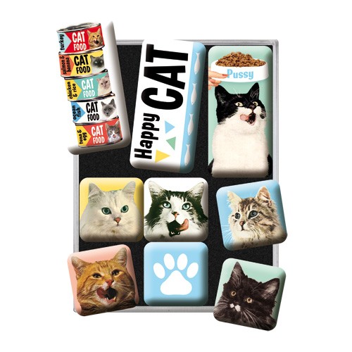 Magnet set - Happy cat