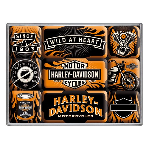 Magnet set - Harley Davidson - Wild at heart