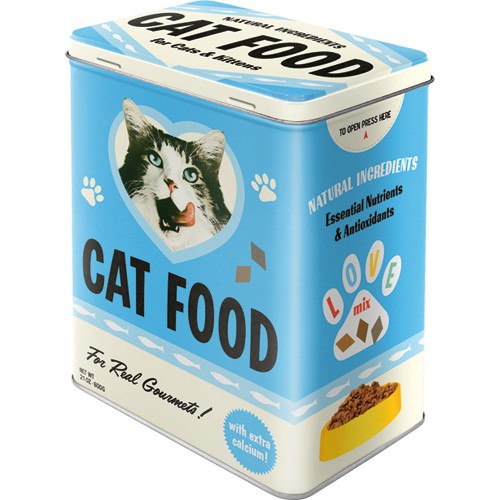 "Metallbox L ""Cat Food"   10x14x20 cm, 3L"