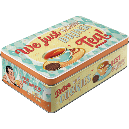 "Flat Box "Tea & Cookies   Together", 22x16x7cm, 2,5 L"