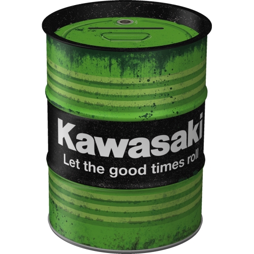 Moneybox oil barrel "Kawasaki -   Let the good times roll"