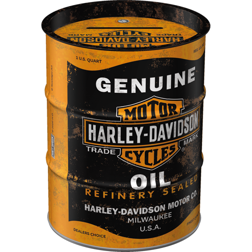 Moneybox oil barrel - Harley Davidson genuine oil