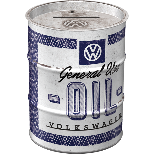 Moneybox oil barrel - Volkswagen general use oil