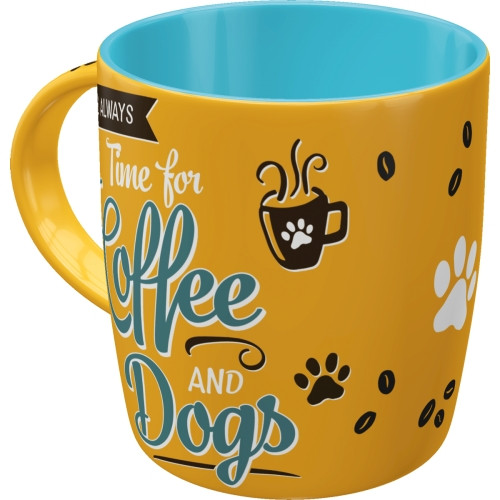 Mugg "PfotenSchild - Coffee and   Dogs", 8,5 x 9 cm, 0,33L