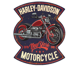 Harley-Davidson Väggdekal Metall  50x60cm