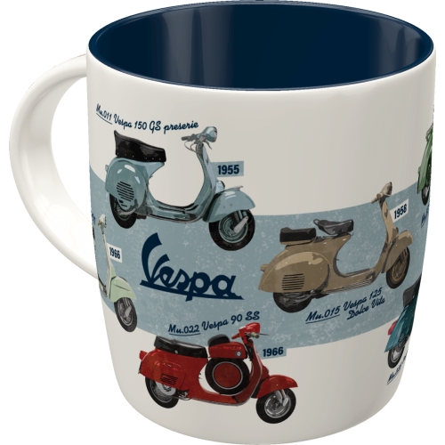 Mugg "Vespa Model chart", 8,5 x   9 cm, 0,33L"
