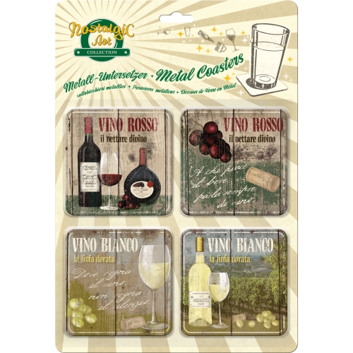 Glasunderlägg - Vino - kork/metall