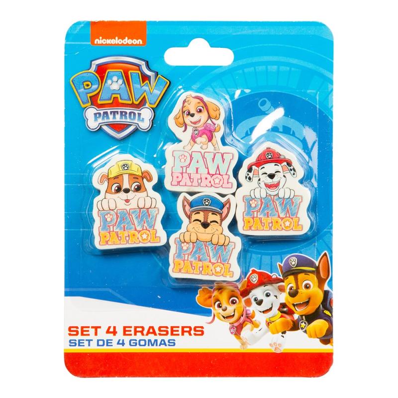 PAW PATROL - 4 erasers