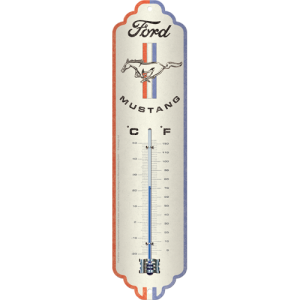 Termometer - Ford mustang - 6,5 x 28 cm,  metall