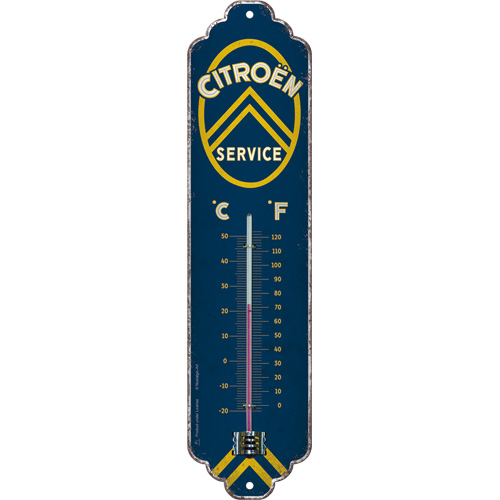 Termometer "Citroen - Service",   6,5 x 28 cm, metal