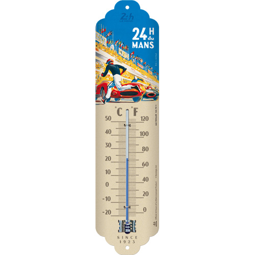 Termometer "24h Le Mans", 6,5 x   28 cm, metall"