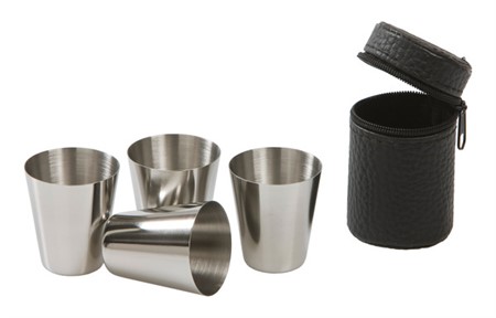 Snappskoppar 4st med Fodral (3,5cl)