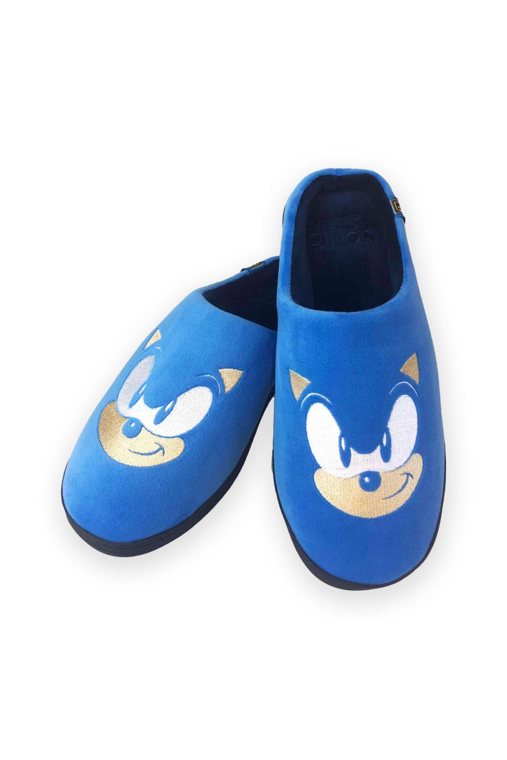 Sonic class of 91 Mule Slippers Blue Adult Large UK 8-10 rubber sole