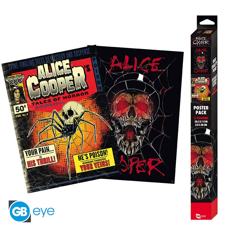 ALICE COOPER - Set 2 Chibi Posters - Tales of Horror/Skull (52x38)